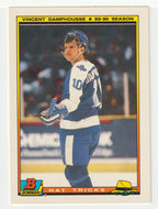 Vincent Damphousse - Toronto Maple Leafs - Hat Trick (NHL Hockey Card) 1990-91 Bowman # 6 Mint