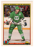 Kevin Dineen - Hartford Whalers - Hat Trick (NHL Hockey Card) 1990-91 Bowman # 7 Mint