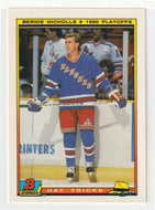 Bernie Nicholls - New York Rangers - Hat Trick (NHL Hockey Card) 1990-91 Bowman # 20 Mint