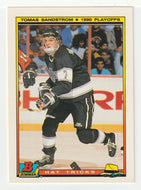 Tomas Sandstrom - Los Angeles Kings - Hat Trick (NHL Hockey Card) 1990-91 Bowman # 21 Mint