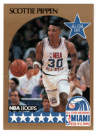 Scottie Pippen - Chicago Bulls - All-Star Team (NBA Basketball Card) 1990-91 Hoops # 9 Mint