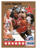 Clyde Drexler - Portland Trail Blazers - All-Star Team (NBA Basketball Card) 1990-91 Hoops # 16 Mint