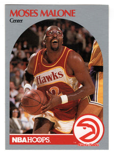Moses Malone - Atlanta Hawks (NBA Basketball Card) 1990-91 Hoops # 31 Mint