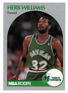Herb Williams - Dallas Mavericks (NBA Basketball Card) 1990-91 Hoops # 90 Mint