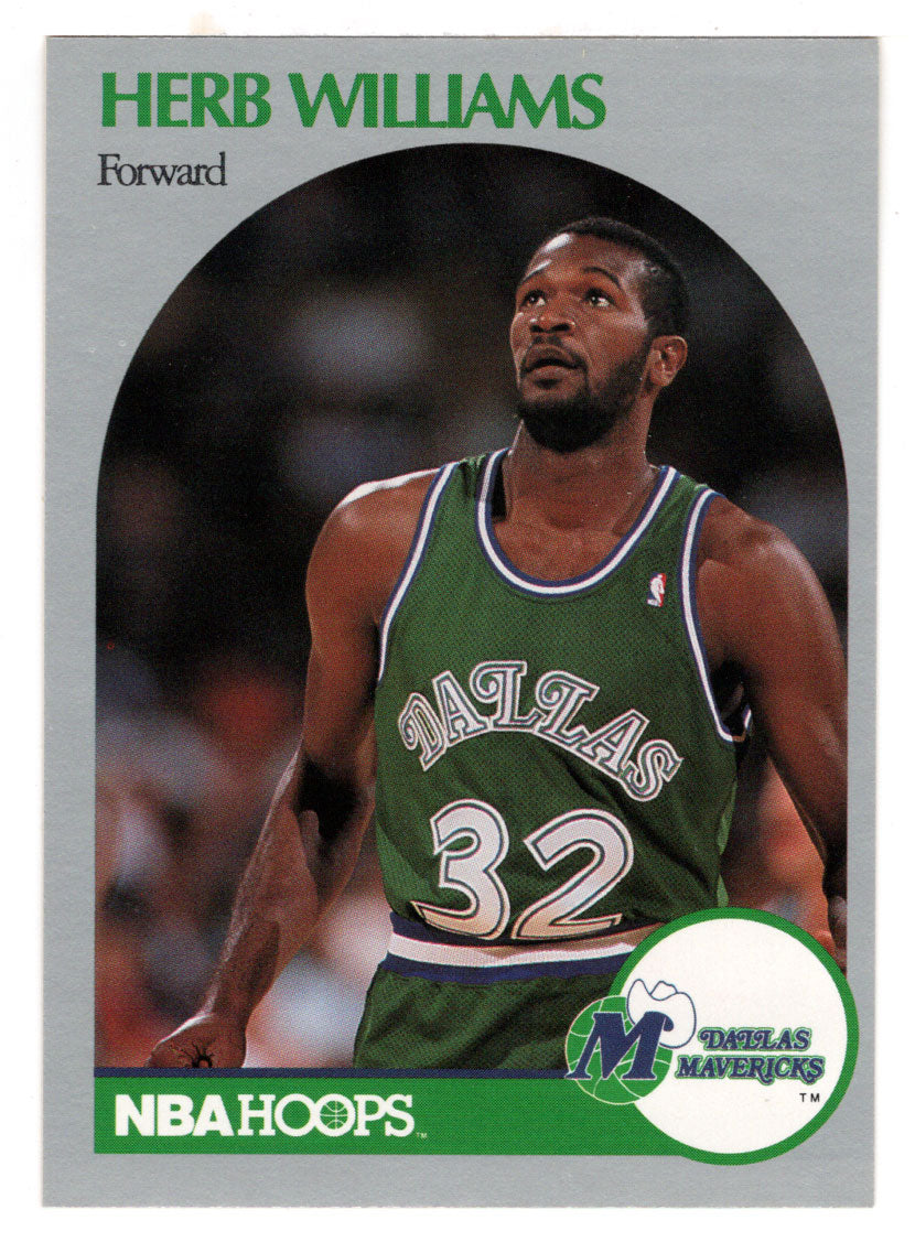 Herb Williams - Dallas Mavericks (NBA Basketball Card) 1990-91 Hoops # 90 Mint