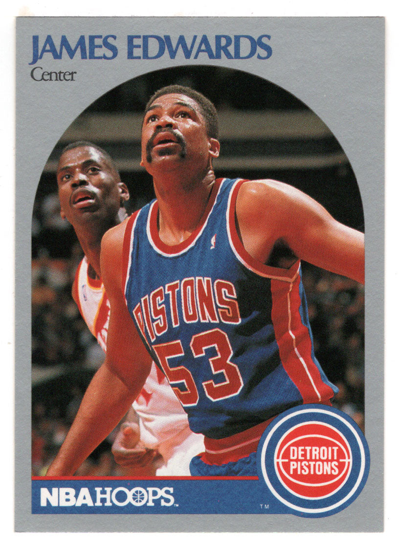 James Edwards - Detroit Pistons (NBA Basketball Card) 1990-91 Hoops # 104 Mint