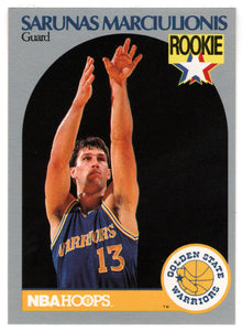 Sarunas Marciulionis RC - Golden State Warriors (NBA Basketball Card) 1990-91 Hoops # 115 Mint