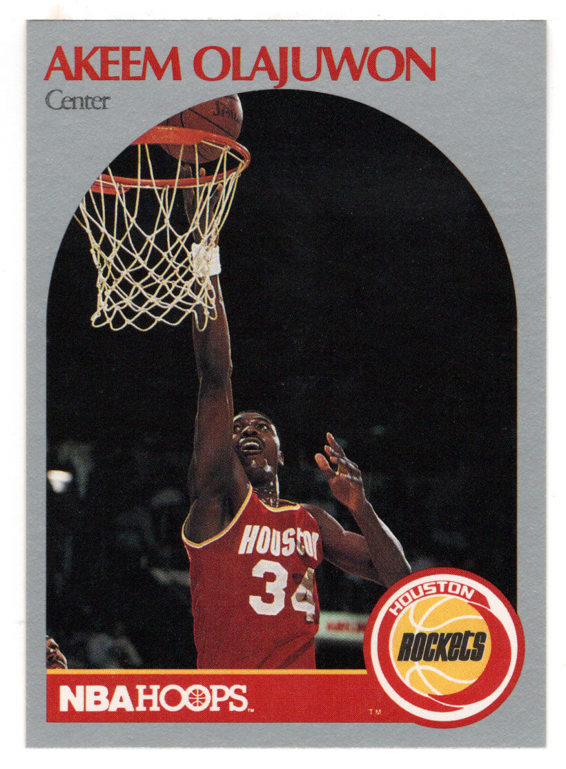 Hakeem Olajuwon - Houston Rockets (NBA Basketball Card) 1990-91 Hoops # 127 Mint
