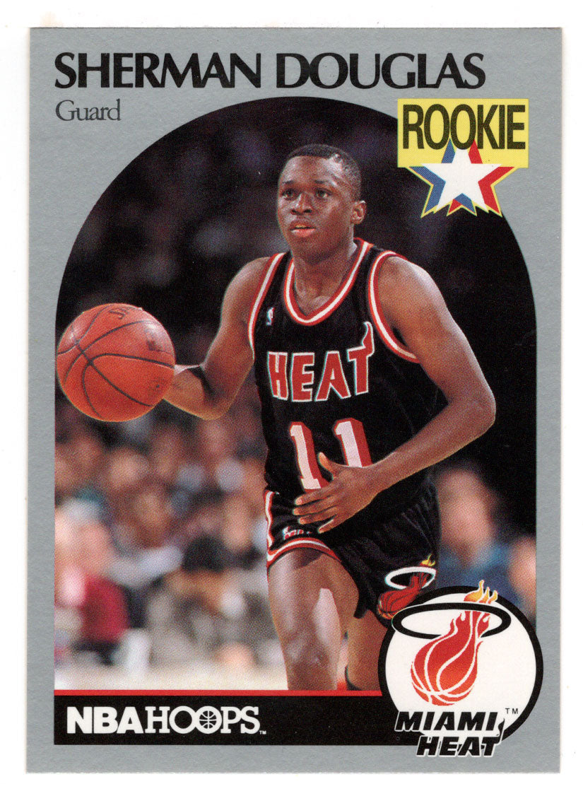 Sherman Douglas RC - Miami Heat (NBA Basketball Card) 1990-91 Hoops # 164 Mint