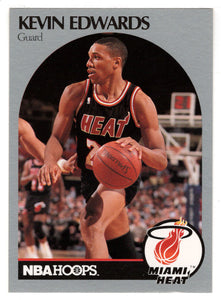 Kevin Edwards - Miami Heat (NBA Basketball Card) 1990-91 Hoops # 165 Mint