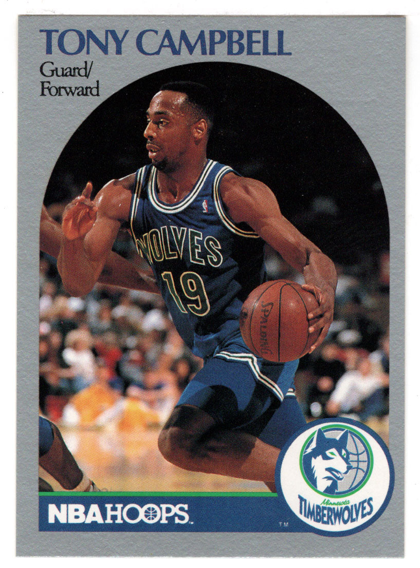 Tony Campbell - Minnesota Timberwolves (NBA Basketball Card) 1990-91 Hoops # 185 Mint