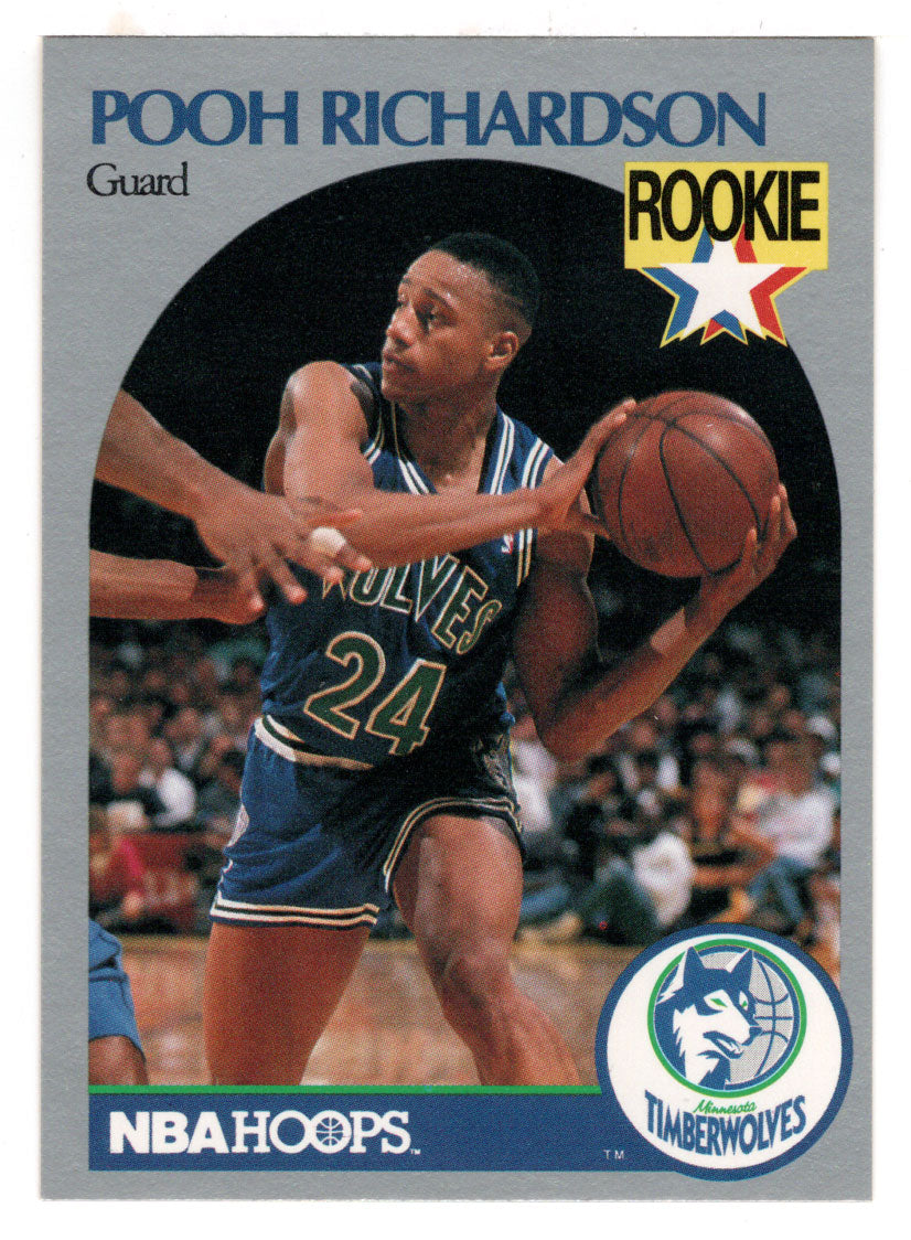 Pooh Richardson RC - Minnesota Timberwolves (NBA Basketball Card) 1990-91 Hoops # 190  Mint