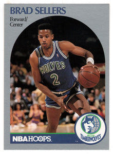 Brad Sellers - Minnesota Timberwolves (NBA Basketball Card) 1990-91 Hoops # 192  Mint