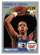 Derrick Gervin RC - New Jersey Nets (NBA Basketball Card) 1990-91 Hoops # 196 Mint