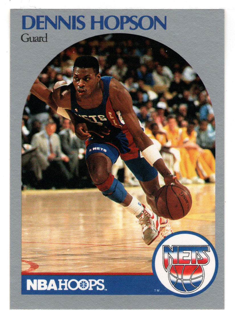 Dennis Hopson - New Jersey Nets (NBA Basketball Card) 1990-91 Hoops # 199 Mint