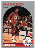 Ron Anderson - Philadelphia 76ers (NBA Basketball Card) 1990-91 Hoops # 224 Mint
