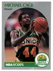Michael Cage - Seattle Supersonics (NBA Basketball Card) 1990-91 Hoops # 275 Mint