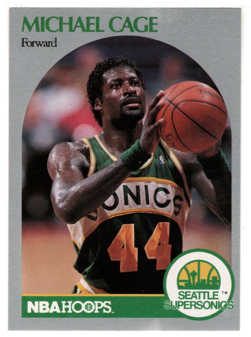 Michael Cage - Seattle Supersonics (NBA Basketball Card) 1990-91 Hoops # 275 Mint