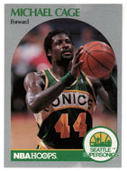 Michael Cage - Seattle Supersonics (NBA Basketball Card) 1990-91 Hoops # 275 Mint