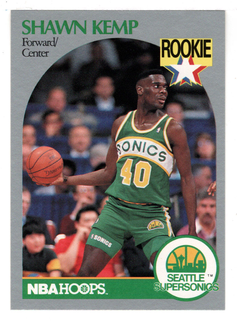 Shawn Kemp RC - Seattle Supersonics (NBA Basketball Card) 1990-91 Hoops # 279 Mint