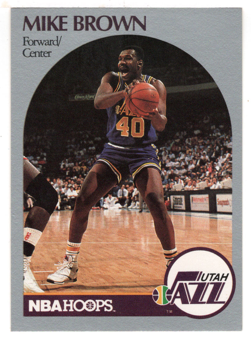 Mike Brown - Utah Jazz (NBA Basketball Card) 1990-91 Hoops # 286 Mint