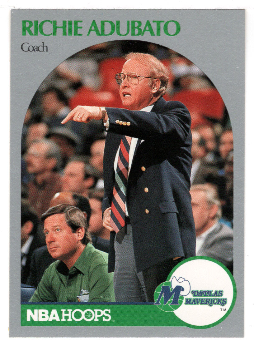 Richie Adubato - Dallas Mavericks - Coach (NBA Basketball Card) 1990-91 Hoops # 310 Mint