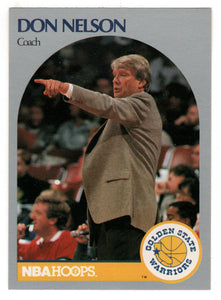 Don Nelson - Golden State Warriors - Coach (NBA Basketball Card) 1990-91 Hoops # 313 Mint
