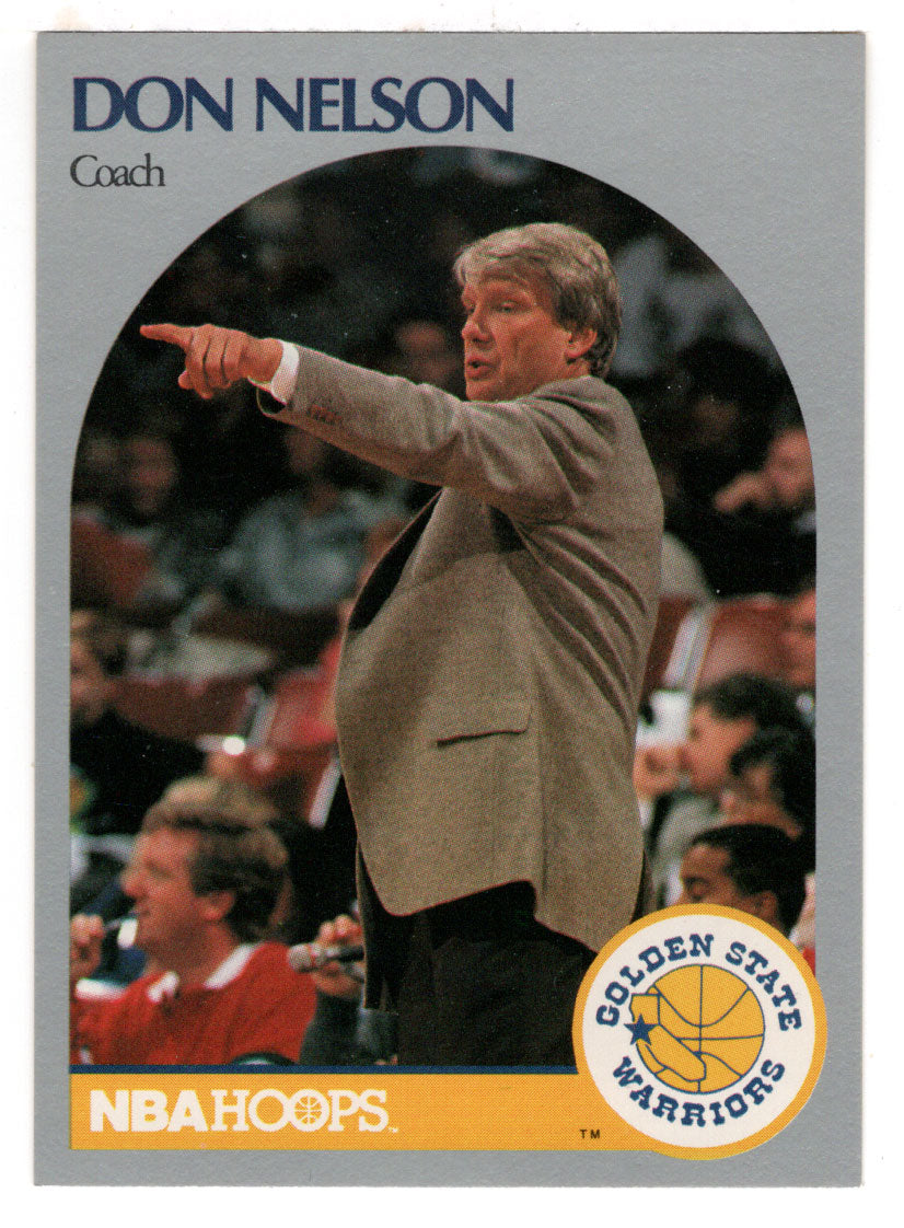 Don Nelson - Golden State Warriors - Coach (NBA Basketball Card) 1990-91 Hoops # 313 Mint