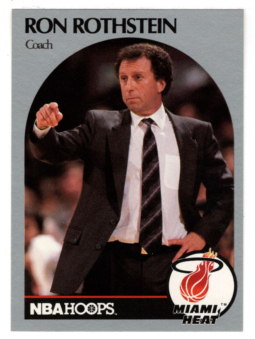 Ron Rothstein - Miami Heat - Coach (NBA Basketball Card) 1990-91 Hoops # 318 Mint