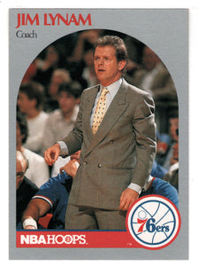Jim Lynam - Philadelphia 76ers - Coach (NBA Basketball Card) 1990-91 Hoops # 324 Mint