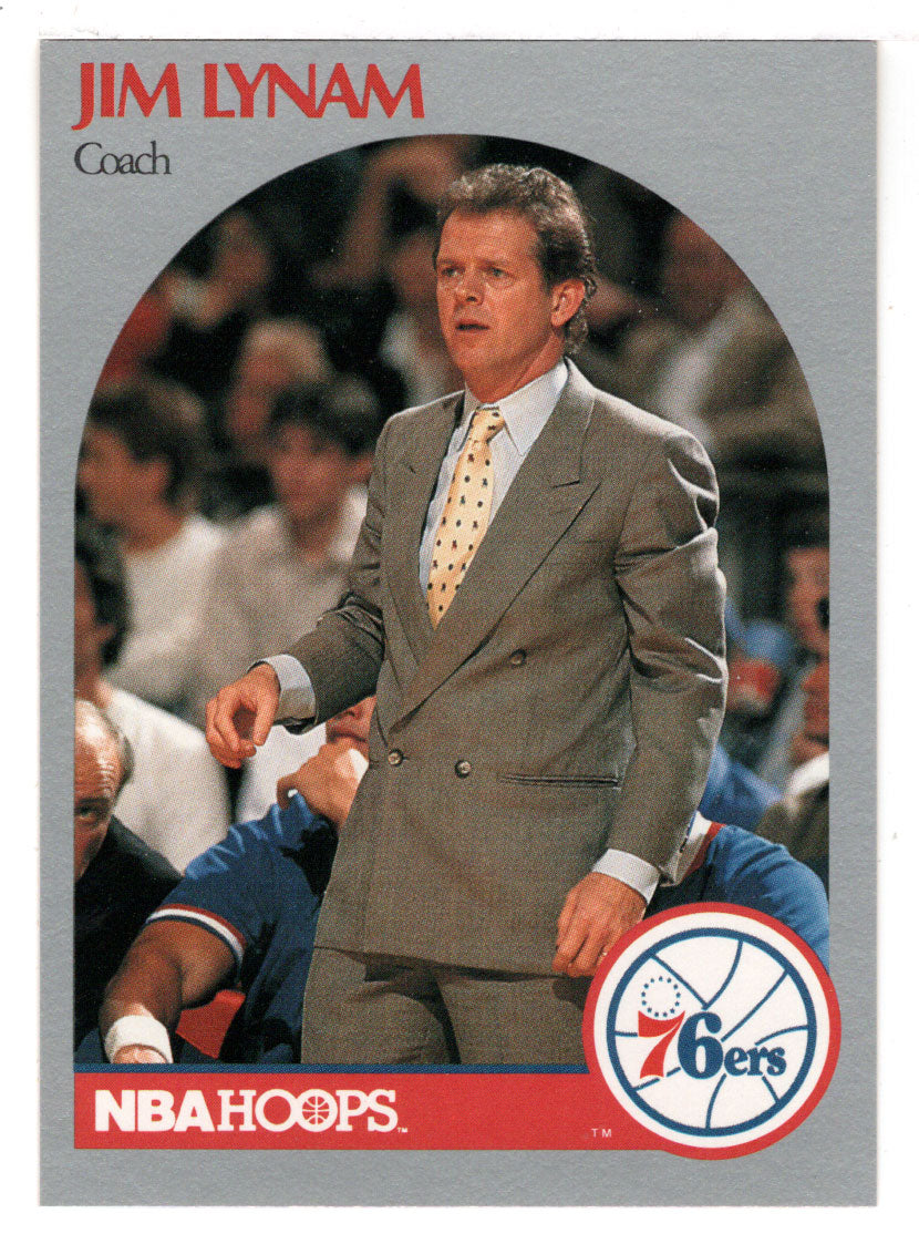 Jim Lynam - Philadelphia 76ers - Coach (NBA Basketball Card) 1990-91 Hoops # 324 Mint