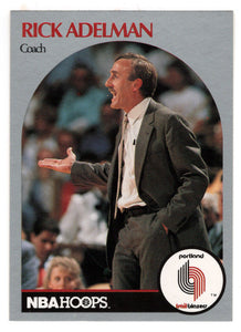 Rick Adelman - Trail Blazers - Coach (NBA Basketball Card) 1990-91 Hoops # 326 Mint