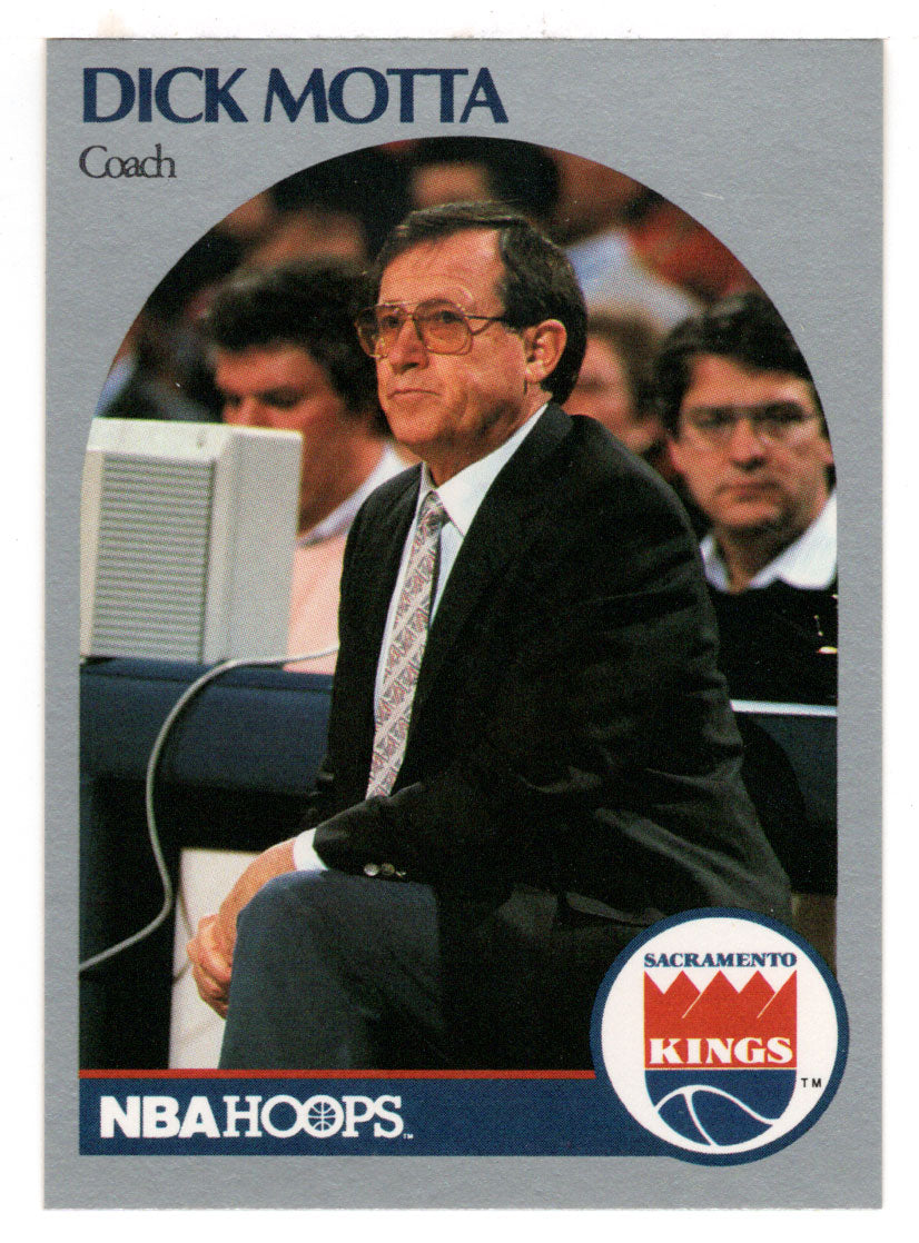 Dick Motta - Sacramento Kings - Coach (NBA Basketball Card) 1990-91 Hoops # 327 Mint