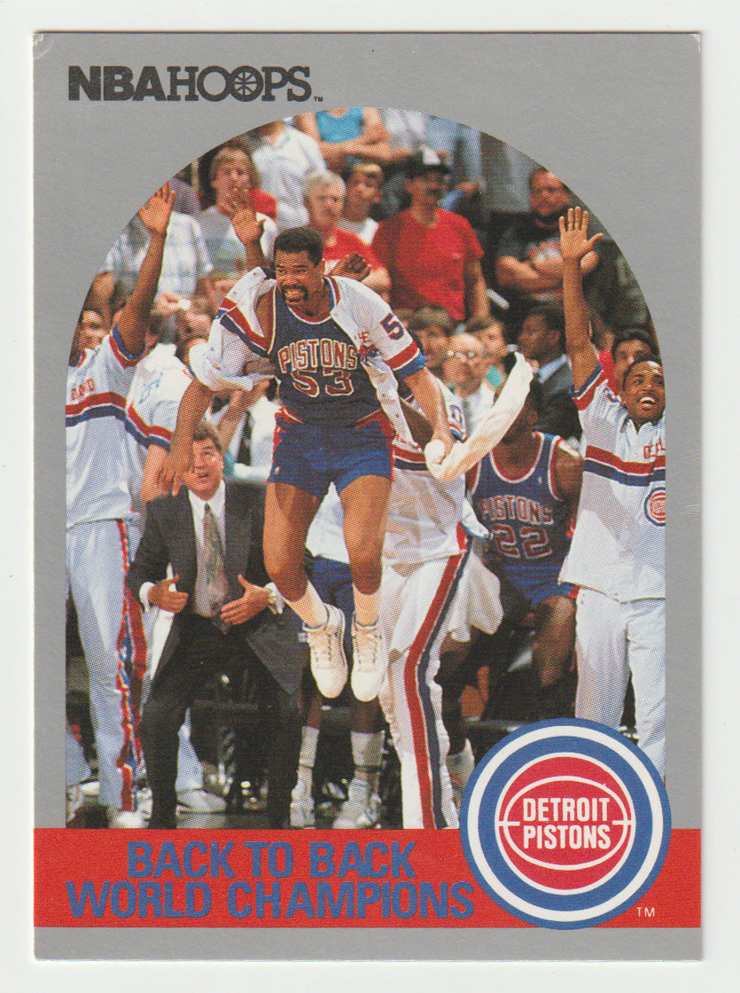 Detroit Pistons Celebrate - World Champs (NBA Basketball Card) 1990-91 Hoops # 342 Mint