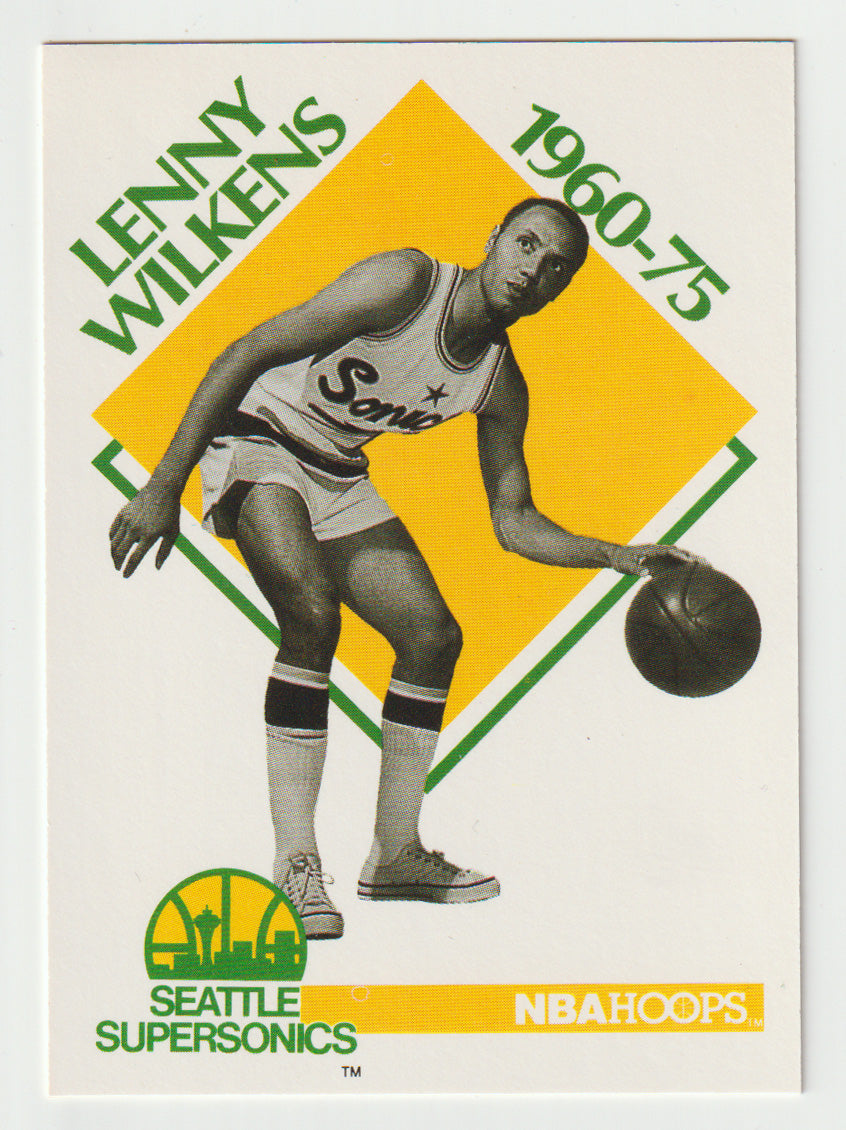 Lenny Wilkens - Coach - Cleveland Cavaliers - Retro (NBA Basketball Card) 1990-91 Hoops # 349 Mint