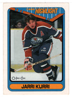 Jari Kurri - Edmonton Oilers - '90 Highlights (NHL Hockey Card) 1990-91 O-Pee-Chee # 5 Mint