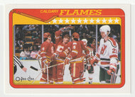 Calgary Flames Team Card (NHL Hockey Card) 1990-91 O-Pee-Chee # 38 Mint