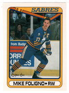 Mike Foligno - Buffalo Sabres (NHL Hockey Card) 1990-91 O-Pee-Chee # 123 Mint