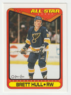 Brett Hull - St. Louis Blues - All-Star Team (NHL Hockey Card) 1990-91 O-Pee-Chee # 195 Mint