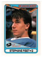 Stephane Fiset RC - Quebec Nordiques (NHL Hockey Card) 1990-91 O-Pee-Chee # 312 Mint