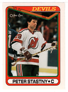 Peter Stastny - New Jersey Devils (NHL Hockey Card) 1990-91 O-Pee-Chee # 334 Mint