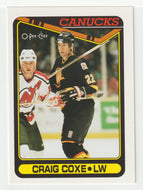 Craig Coxe RC - Vancouver Canucks (NHL Hockey Card) 1990-91 O-Pee-Chee # 339 Mint