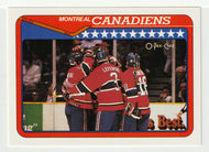 Montreal Canadiens Team Card (NHL Hockey Card) 1990-91 O-Pee-Chee # 346 Mint