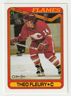 Theo Fleury - Calgary Flames (NHL Hockey Card) 1990-91 O-Pee-Chee # 386 Mint
