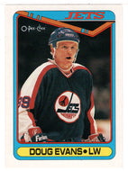 Doug Evans RC - Winnipeg Jets (NHL Hockey Card) 1990-91 O-Pee-Chee # 413 Mint