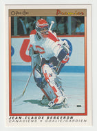 Jean-Claude Bergeron RC - Montreal Canadiens (NHL Hockey Card) 1990-91 O-Pee-Chee Premier # 4 Mint