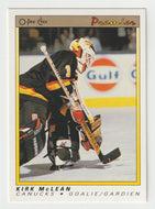 Kirk McLean - Vancouver Canucks (NHL Hockey Card) 1990-91 O-Pee-Chee Premier # 70 Mint