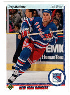 Troy Mallette RC - New York Rangers (NHL Hockey Card) 1990-91 Upper Deck # 11 Mint