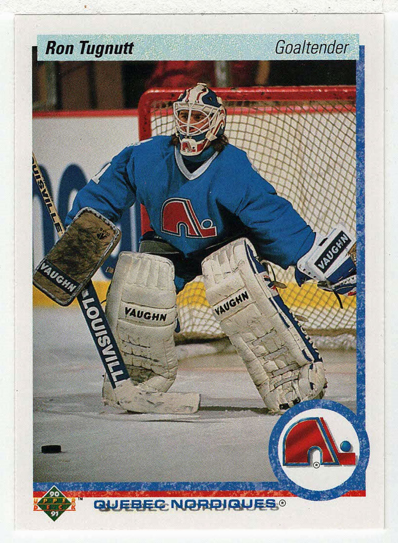 Ron Tugnutt - Quebec Nordiques (NHL Hockey Card) 1990-91 Upper Deck # 27 Mint