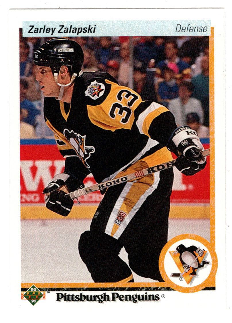 Zarley Zalapski - Pittsburgh Penguins (NHL Hockey Card) 1990-91 Upper Deck # 33 Mint